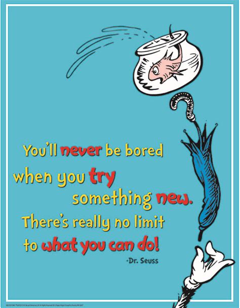 Dr Seuss Try Something New 17x22 Poster Inspirational Quotes For Kids