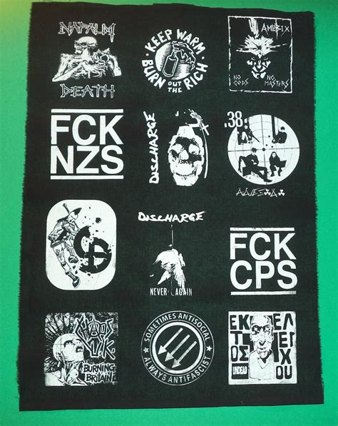 Punk Patches Punk Bands Punk Accessories Antifa Etsy