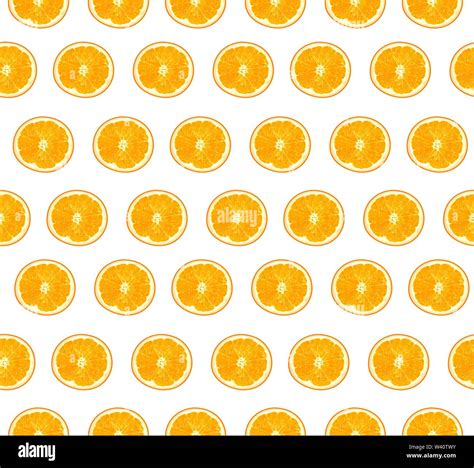 Seamless Orange Fruit Pattern Vector Illustrations Stock Vector Image