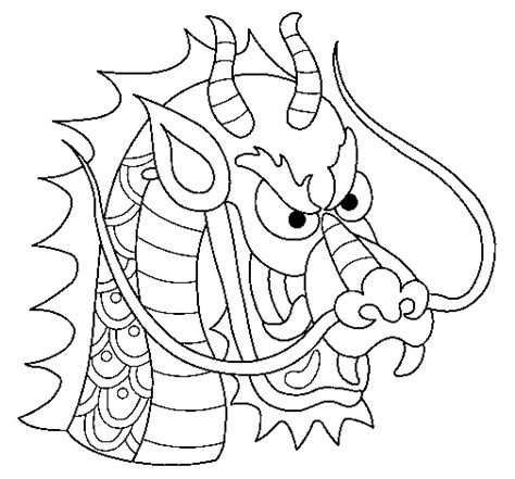 Dragons Head Coloring Page