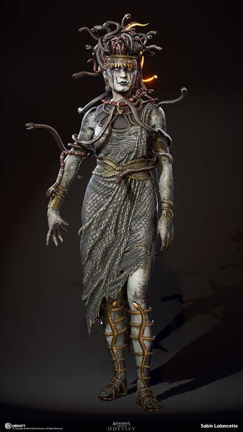 Artstation Mythical Creature Medusa Sabin Lalancette Assassins
