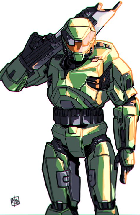 Safebooru 1boy Assault Rifle Bullpup Gun Halo Combat Evolved Halo