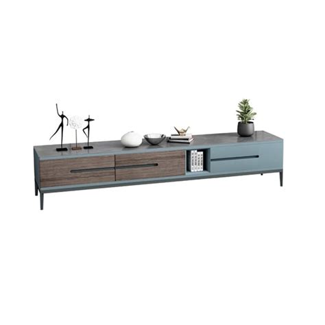 Minimalist Tv Stand Stone Top With 3 Drawers Media Console For Tvs Up