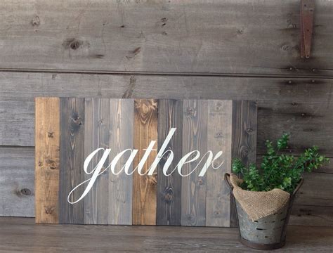 gather-sign,-gather,-sign,-farmhouse,-farmhouse-wall-decor,-kitchen-sign,-rustic-wood-sign,-wood