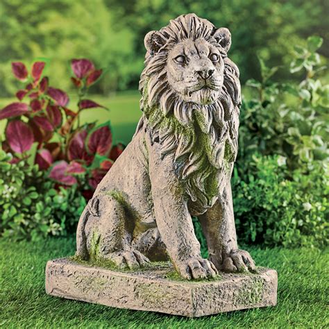 Regal Lion Outdoor Garden Statue Collections Etc