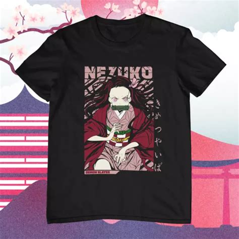 Demon Slayer The Cutie Pie Nezuko Kamado Anime T Shirt Noir Pour Fans