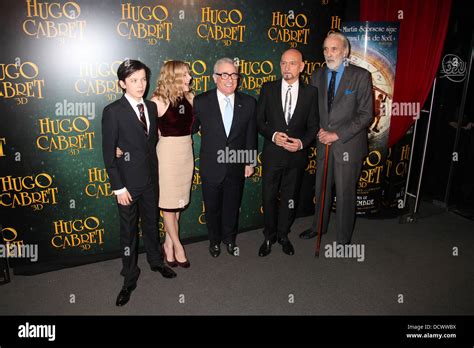 Asa Butterfield Chloe Moretz Ben Kingsley Martin Scorsese And Sir Christopher Lee The