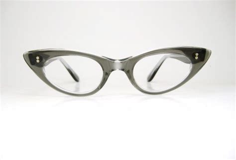 Vintage 50s Translucent Grey Cat Eye Eyeglasses Sunglasses Etsy Retro Eyeglasses Vintage