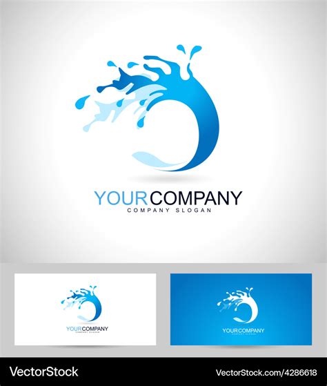 Water Logo Design Creative Royalty Free Vector Image