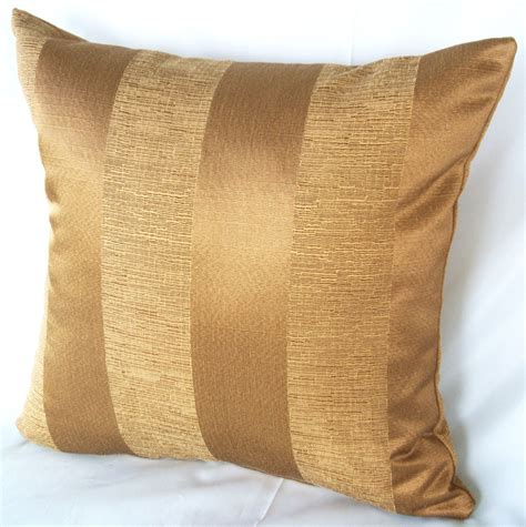 Gold Stripe Pillow Couch Pillows Cushion Cover By Artsandcreations