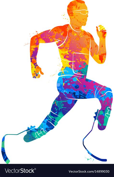 Athlete Runner Abstract Royalty Free Vector Image