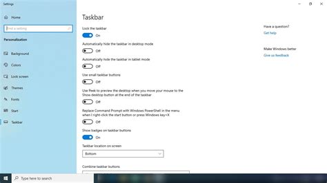 Original Setup Windows 10 Taskbar