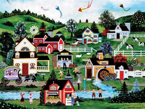 American Folk Art Puzzle Art 300 Piece Puzzles