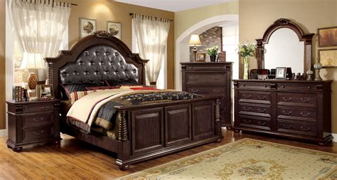 Shop for bedroom sets in bedroom furniture. Bedroom Furniture Luxurious Style Padded Espresso ...