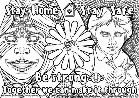 Printable covid 19 virus coloring page. 'Be Strong, Stay Safe' Colouring Single PDF Page COLOURING ...