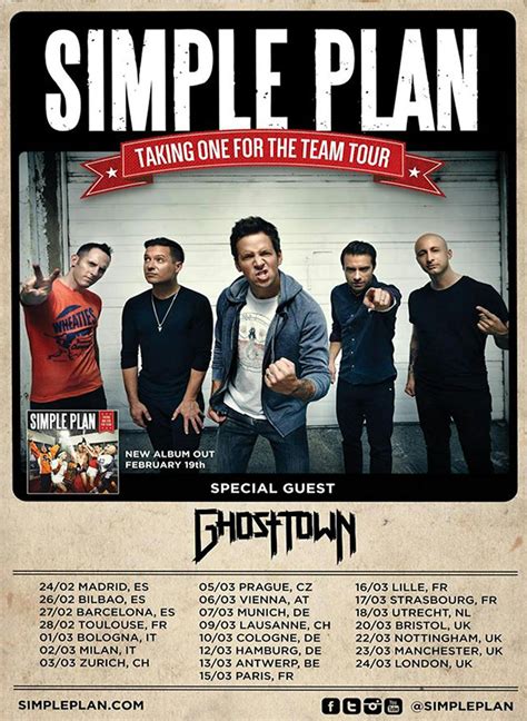 Simple Plan Announce Uk Tour And New Album Taking One For The Team