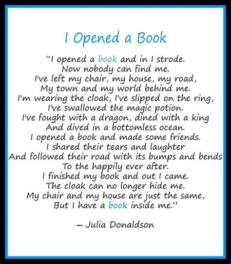 Julia Donaldson Book Poem Book Quotes Reading Quotes Love Book