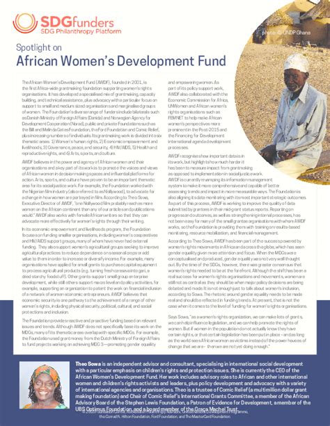 spotlight on african women s development fund sdgfunders