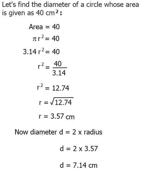 How To Calculate Area Given Diameter Haiper