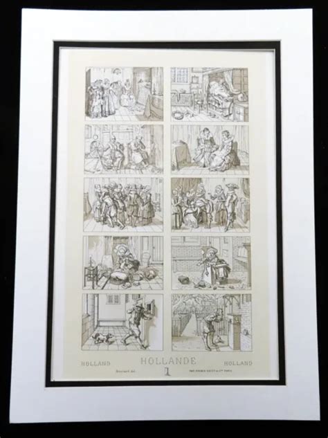 17th Century Dutch Domestic Life Social History Scenes Racinet Antique Print 88 60 Picclick