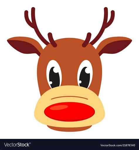 Colorful Cartoon Reindeer Head Royalty Free Vector Image My Xxx Hot Girl