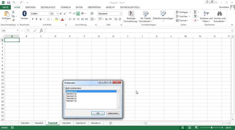 Ich habe eine exceldatei in der mehrere tabellenblätter sind. Tabellenblätter in Excel einblenden/ausblenden [Excel ...