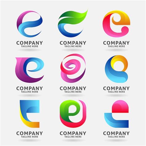Premium Vector Collection Of Letter E Modern Logo Template Design