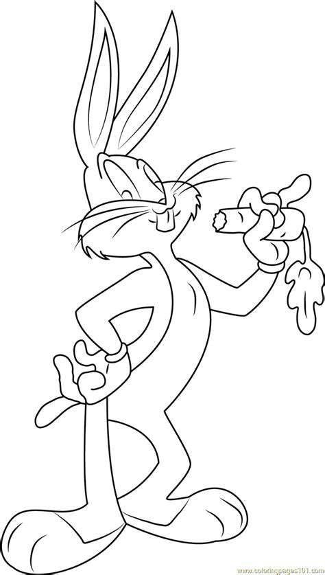 1530324619bugs Bunny Eating Carrot Coloring Page1 Boyama Sayfası
