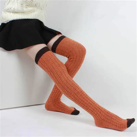 women winter wool knee socks thigh high stockings fashion warm piles long socks ladies autumn