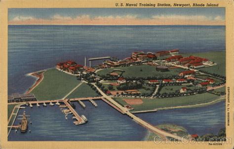 Us Naval Training Station Newport Ri Postcard