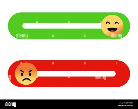 Smiley Icon Set Emoticons Positive And Negative Vector Isolated Red