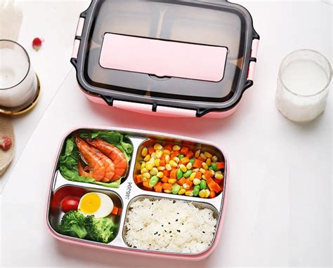 Stainless Steel Thermos Keep Warm Lunch Box For Kids And Adult Gray Bag
