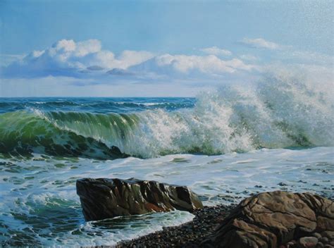 Seascape Painting By Alexander Shenderov Original Oil