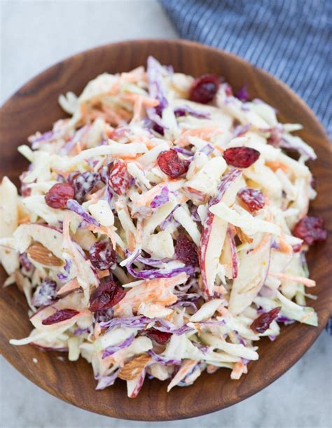 Easy Recipe Yummy Coleslaw With Apples And Cranberries Prudent Penny