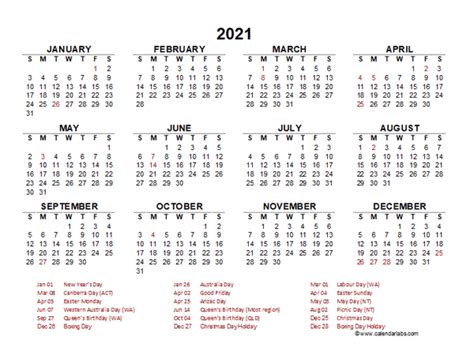 Free Printable 2021 Calendar Australia Calendar Printables Free Templates