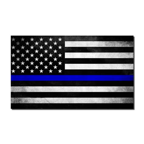 Thin Blue Line American Flag Decal Warrior 12