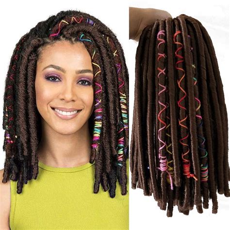 For this style, the goddess locs are piled into a loose high ponytail and hang over one shoulder. 2020 Hot! Crochet Goddess Locs Braids 12inches Synthetic ...