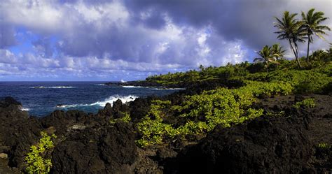Rugged Coastline Of Waianapanapa State Park Maui Hawaii By Leslie Ware