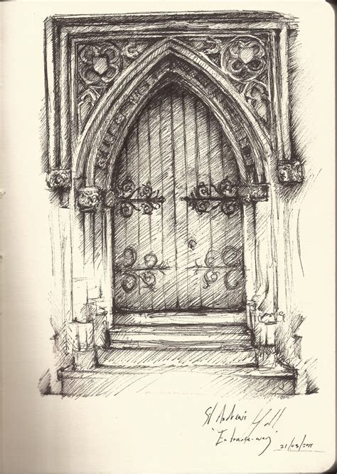 Sketch Gothic Architecture Drawing Gothic Drawings Architecture