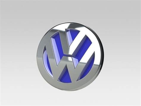 Volkswagen Logo Free 3d Model Max 3ds Stl Sldprt Sldasm Slddrw Ige Igs