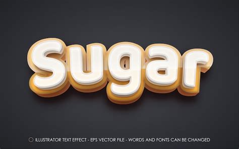 Premium Vector Editable Text Effect Sugar Style Illustrations