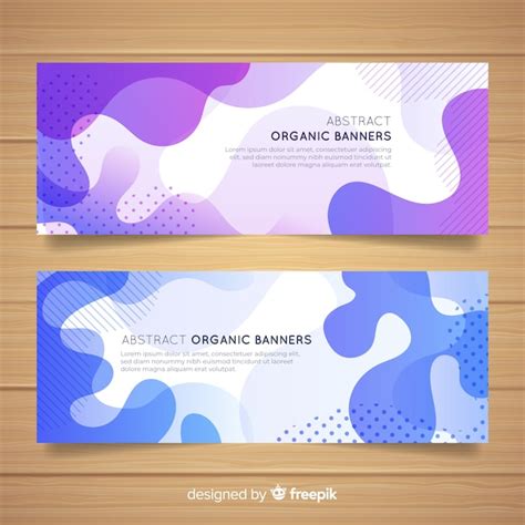 Free Vector Abstract Organic Shapes Banner