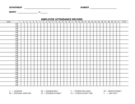 Employee attendance sheet tracker downlaod best employee attendance sheet template 38 free printable attendance sheet templates free free printable attendance sheet uploaded by craig robinson on friday, june 21st, 2019. Free Work Attendance Sheet Template | Form 15 - Employee ...