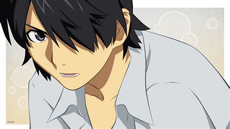 X Resolution Black Haired Male Anime Character Monogatari