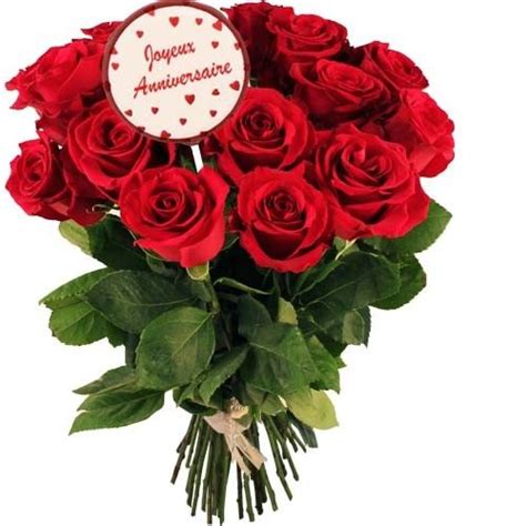 La variété des fleurs peut varier selon disponibilité photo. Livraison du bouquet de roses Anniversaire : "12 ROSES ...