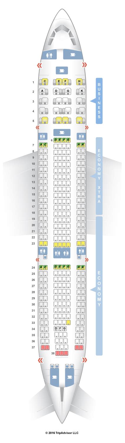 Seatguru Seat Map Azul Airbus A330 200 332