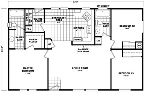 This very well maintained 3 bedroom home sits on 4.97 acres with scenic views to the west. Sherwood 28 X 44 1173 sqft Mobile Home | Factory Select Homes