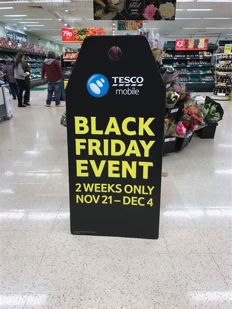 Tesco Mobile Gets Two Weeks For Black Friday Strong Emboldened Standee
