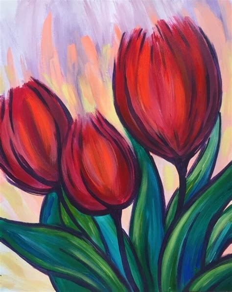 Acrylic Flower Paintings For Beginners
