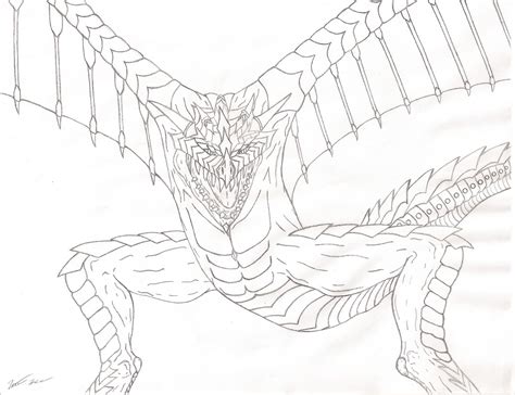 Nathans Art Dragon Outline